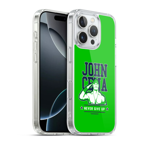 WWE Superstars 8 John Cena Never Give Up 2 Soft Gel Case for Apple iPhone 16 Pro & MagSafe