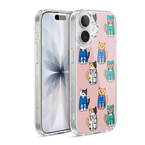 Beth Wilson Doodle Cats 2 Professionals Soft Gel Case for Apple iPhone 17