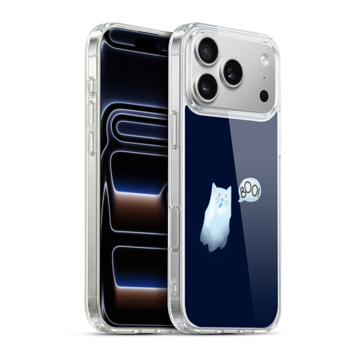 Beth Wilson Doodle Cats 2 Boo Halloween Ghost Soft Gel Case for Apple iPhone 17 Pro Max
