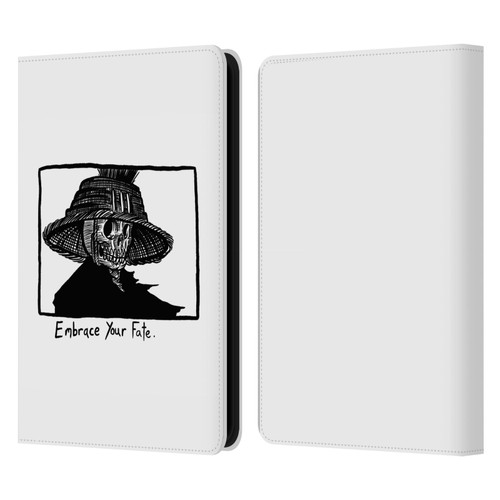 Matt Bailey Skull Embrace Your Fate Leather Book Wallet Case Cover For Amazon Kindle 11th Gen 6in 2022