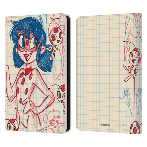 Miraculous Ladybug Sketches Ladybug Leather Book Wallet Case Cover For Amazon Kindle 11th Gen 6in 2022