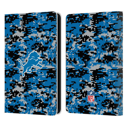 NFL Detroit Lions Graphics Digital Camouflage Leather Book Wallet Case Cover For Amazon Kindle 11th Gen 6in 2022