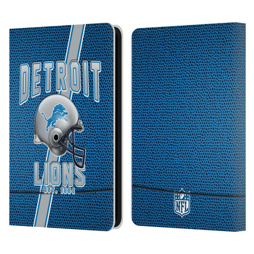 NFL Detroit Lions Logo Art Football Stripes Leather Book Wallet Case Cover For Amazon Kindle 11th Gen 6in 2022