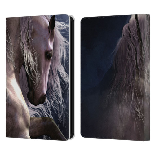 Laurie Prindle Western Stallion Night Silver Ghost II Leather Book Wallet Case Cover For Amazon Kindle 11th Gen (2024)