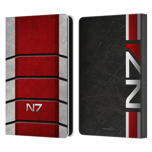 EA Bioware Mass Effect Graphics N7 Logo Armor Leather Book Wallet Case Cover For Amazon Kindle 11th Gen (2024)