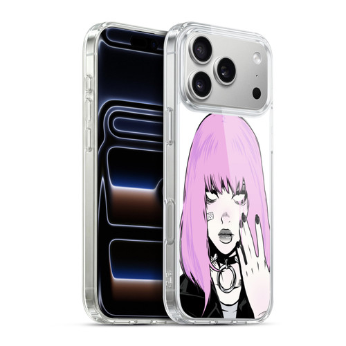 Zombie Makeout Club Graphics Pink Hair Soft Gel Case for Apple iPhone 17 Pro Max