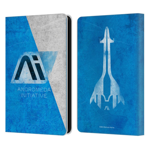 EA Bioware Mass Effect Andromeda Graphics Initiative Distressed Leather Book Wallet Case Cover For Amazon Kindle 11th Gen (2024)