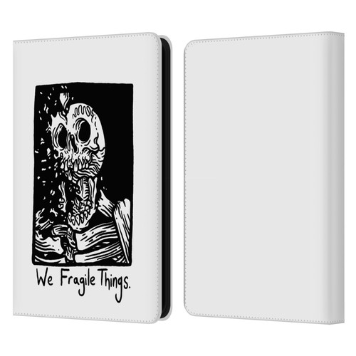 Matt Bailey Skull We Fragile Things Leather Book Wallet Case Cover For Amazon Kindle 11th Gen (2024)