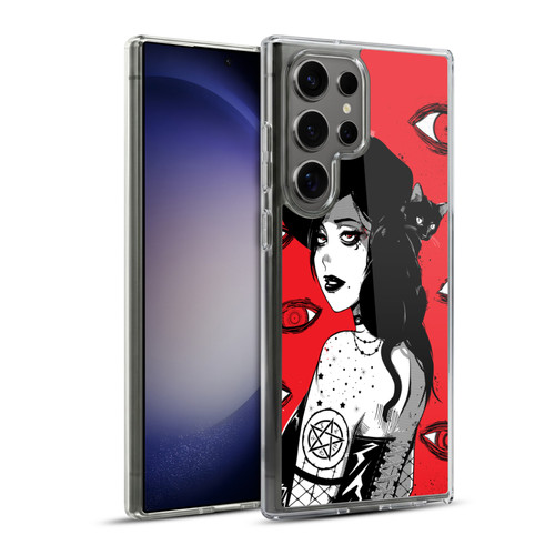 Zombie Makeout Club Graphics Black Makeup Soft Gel Case for Samsung Galaxy S23 Ultra 5G & MagSafe