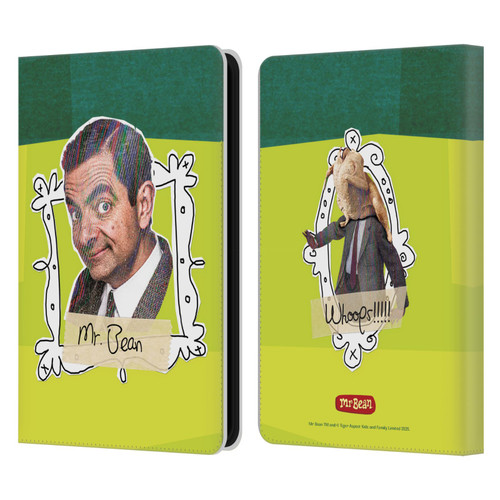Mr. Bean Doodle Art Portrait Leather Book Wallet Case Cover For Amazon Kindle 11th Gen (2024)