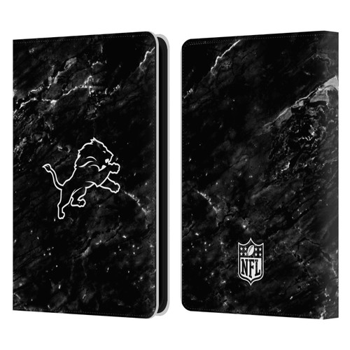 NFL Detroit Lions Artwork Marble Leather Book Wallet Case Cover For Amazon Kindle 11th Gen 6in 2022