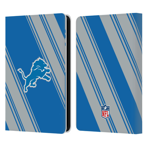 NFL Detroit Lions Artwork Stripes Leather Book Wallet Case Cover For Amazon Kindle 11th Gen 6in 2022