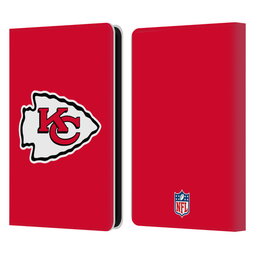 NFL Kansas City Chiefs Logo Plain Leather Book Wallet Case Cover For Amazon Kindle 11th Gen 6in 2022