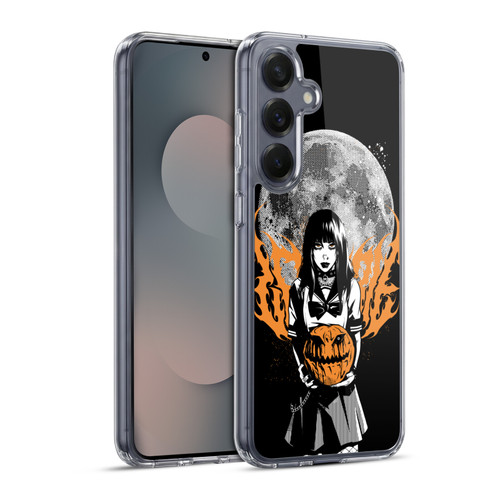 Zombie Makeout Club Graphics Halloween Pumpkin Soft Gel Case for Samsung Galaxy S25+ & MagSafe