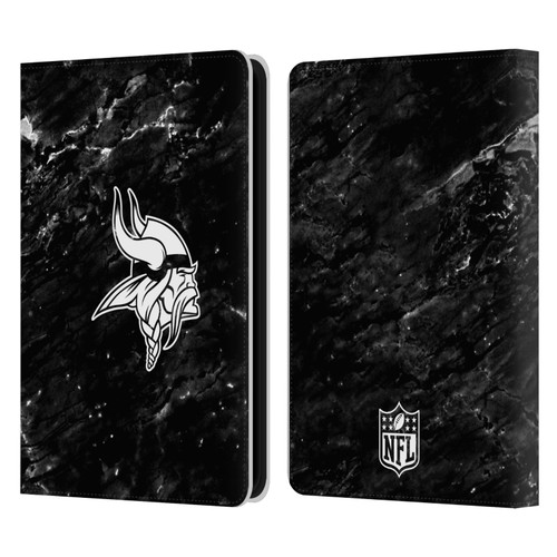 NFL Minnesota Vikings Artwork Marble Leather Book Wallet Case Cover For Amazon Kindle 11th Gen 6in 2022