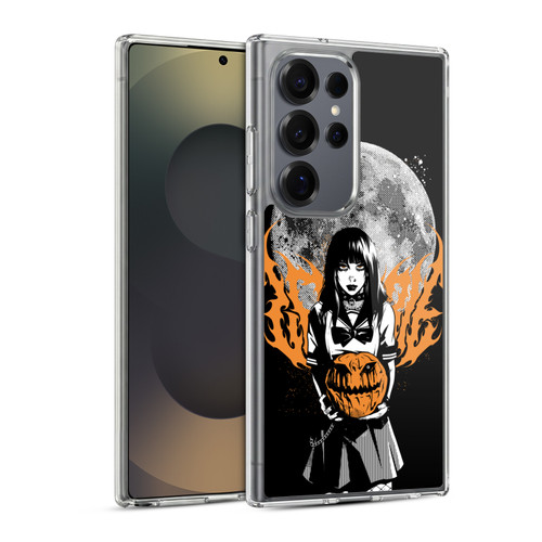 Zombie Makeout Club Graphics Halloween Pumpkin Soft Gel Case for Samsung Galaxy S25 Ultra & MagSafe