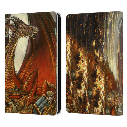 Myles Pinkney Mythical Treasure Dragon Leather Book Wallet Case Cover For Amazon Kindle 11th Gen (2024)