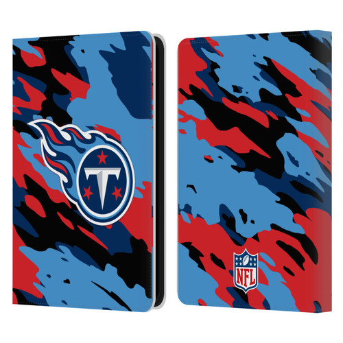 NFL Tennessee Titans Logo Camou Leather Book Wallet Case Cover For Amazon Kindle 11th Gen 6in 2022