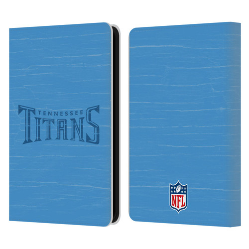 NFL Tennessee Titans Logo Distressed Look Leather Book Wallet Case Cover For Amazon Kindle 11th Gen 6in 2022