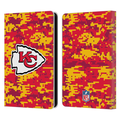 NFL Kansas City Chiefs Graphics Digital Camouflage Leather Book Wallet Case Cover For Amazon Kindle 11th Gen (2024)
