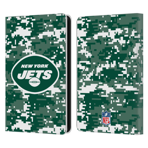 NFL New York Jets Graphics Digital Camouflage Leather Book Wallet Case Cover For Amazon Kindle 11th Gen (2024)