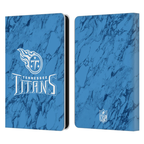 NFL Tennessee Titans Graphics Coloured Marble Leather Book Wallet Case Cover For Amazon Kindle 11th Gen (2024)