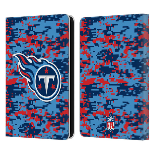 NFL Tennessee Titans Graphics Digital Camouflage Leather Book Wallet Case Cover For Amazon Kindle 11th Gen (2024)