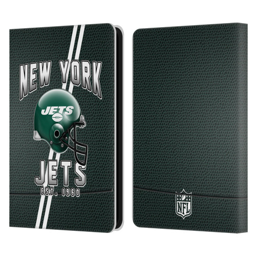 NFL New York Jets Logo Art Football Stripes Leather Book Wallet Case Cover For Amazon Kindle 11th Gen (2024)
