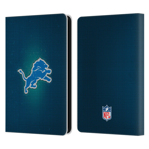 NFL Detroit Lions Artwork LED Leather Book Wallet Case Cover For Amazon Kindle 11th Gen (2024)