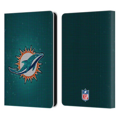 NFL Miami Dolphins Artwork LED Leather Book Wallet Case Cover For Amazon Kindle 11th Gen (2024)