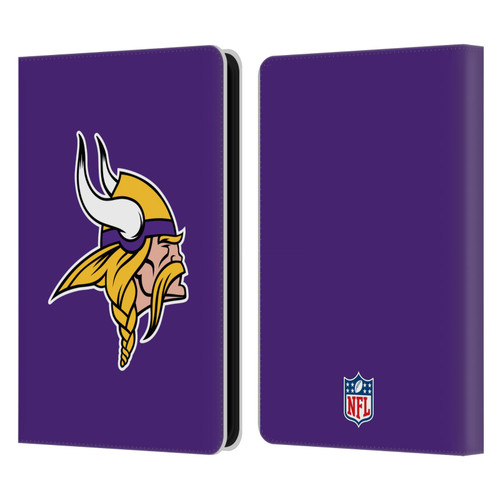 NFL Minnesota Vikings Logo Plain Leather Book Wallet Case Cover For Amazon Kindle 11th Gen (2024)