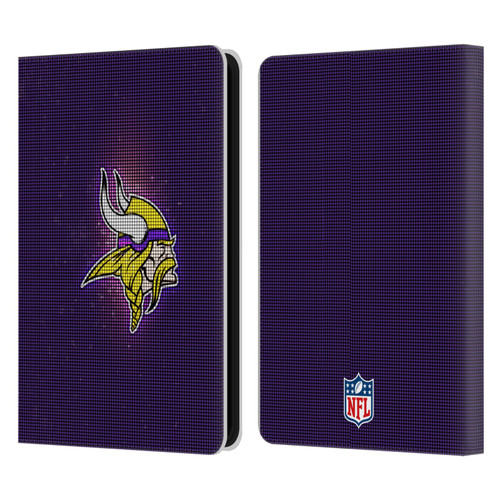 NFL Minnesota Vikings Artwork LED Leather Book Wallet Case Cover For Amazon Kindle 11th Gen (2024)