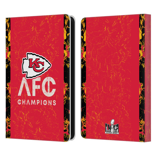 NFL 2024 Division Champions AFC Champ Chiefs Leather Book Wallet Case Cover For Amazon Kindle 11th Gen (2024)