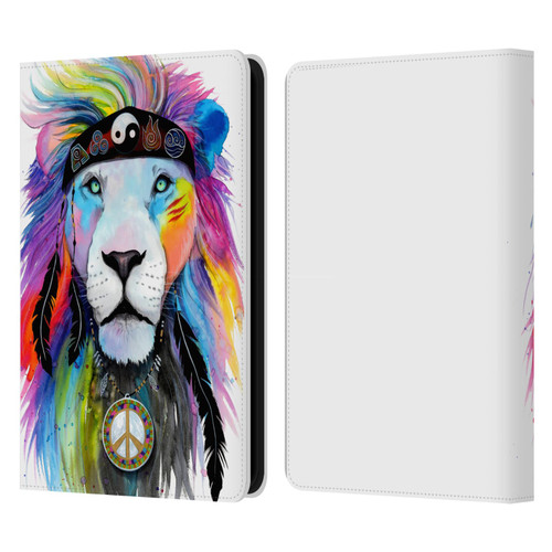 Pixie Cold Cats Hippy Lion Leather Book Wallet Case Cover For Amazon Kindle 11th Gen 6in 2022