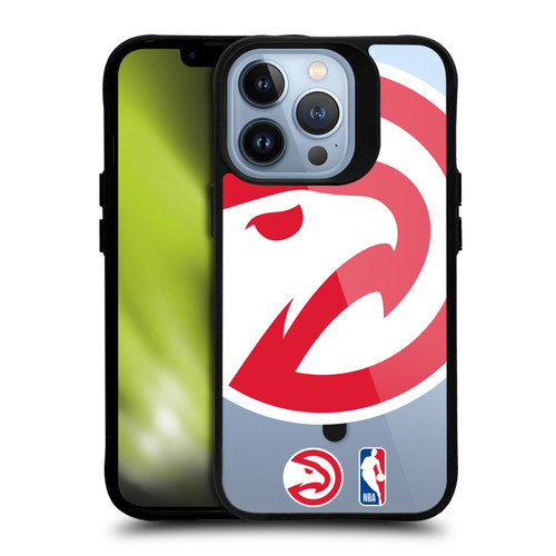 NBA Atlanta Hawks Logo Oversized Hawk BLACK SHOCKPROOF BUMPER CASE COMPATIBLE WITH Apple iPhone 13 Pro & MAGSAFE