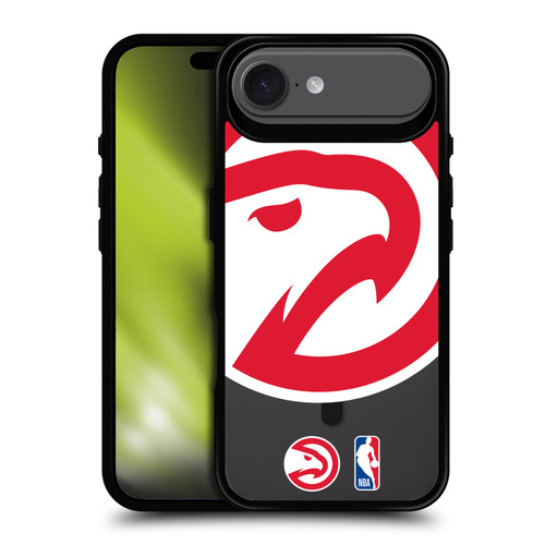 NBA Atlanta Hawks Logo Oversized Hawk BLACK SHOCKPROOF BUMPER CASE COMPATIBLE WITH Apple iPhone 17 Air & MAGSAFE