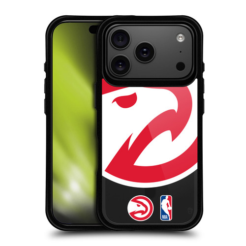 NBA Atlanta Hawks Logo Oversized Hawk BLACK SHOCKPROOF BUMPER CASE COMPATIBLE WITH Apple iPhone 17 Pro & MAGSAFE