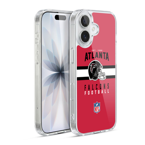 NFL Atlanta Falcons Graphics Helmet Typography Soft Gel Case for Apple iPhone 17
