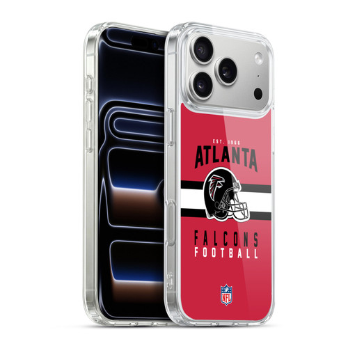 NFL Atlanta Falcons Graphics Helmet Typography Soft Gel Case for Apple iPhone 17 Pro Max
