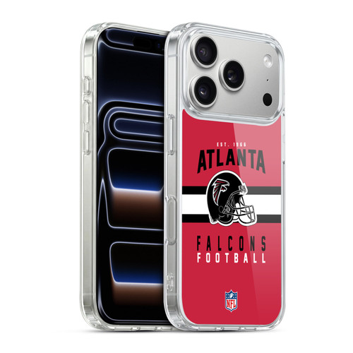 NFL Atlanta Falcons Graphics Helmet Typography Soft Gel Case for Apple iPhone 17 Pro