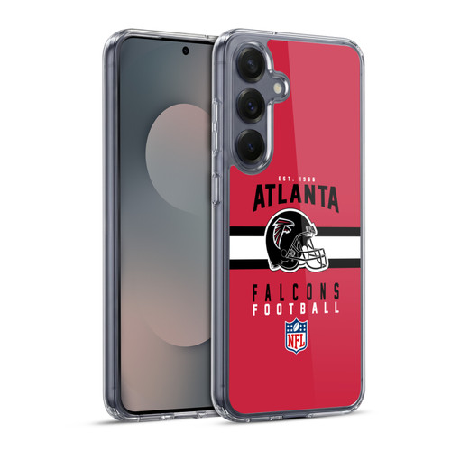 NFL Atlanta Falcons Graphics Helmet Typography Soft Gel Case for Samsung Galaxy S25+ & MagSafe