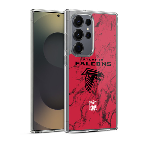 NFL Atlanta Falcons Graphics Coloured Marble Soft Gel Case for Samsung Galaxy S25 Ultra & MagSafe