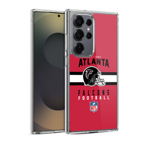 NFL Atlanta Falcons Graphics Helmet Typography Soft Gel Case for Samsung Galaxy S25 Ultra & MagSafe