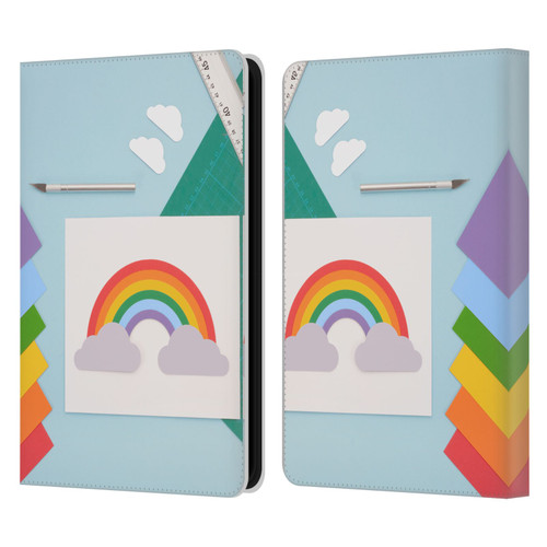 Pepino De Mar Rainbow Art Leather Book Wallet Case Cover For Amazon Kindle 11th Gen (2024)