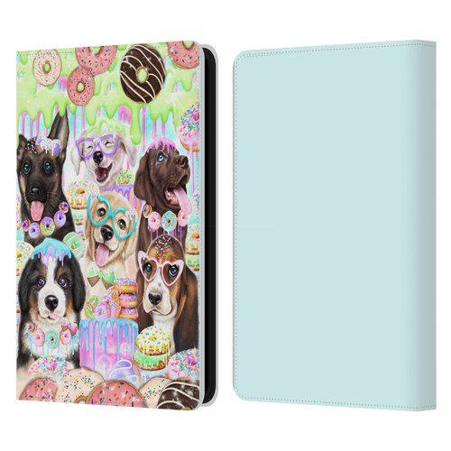 Sheena Pike Animals Puppy Dogs And Donuts Leather Book Wallet Case Cover For Amazon Kindle 11th Gen 6in 2022
