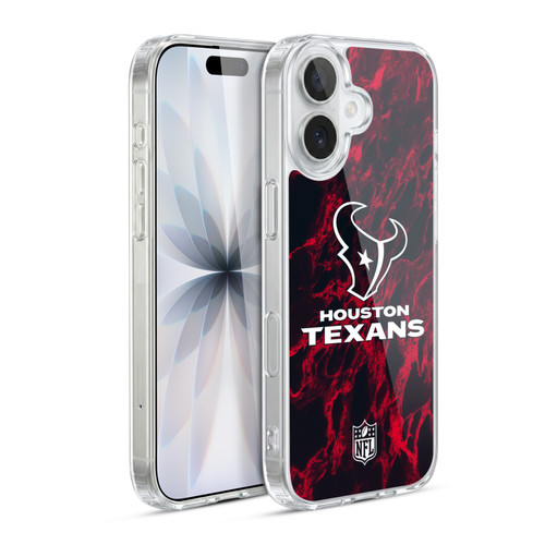 NFL Houston Texans Graphics Coloured Marble Soft Gel Case for Apple iPhone 17