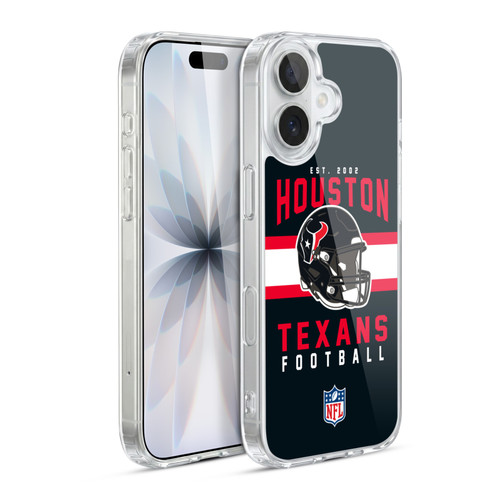 NFL Houston Texans Graphics Helmet Typography Soft Gel Case for Apple iPhone 17