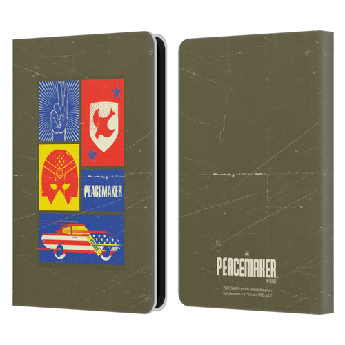 Peacemaker: Television Series Graphics Icons Leather Book Wallet Case Cover For Amazon Kindle 11th Gen (2024)