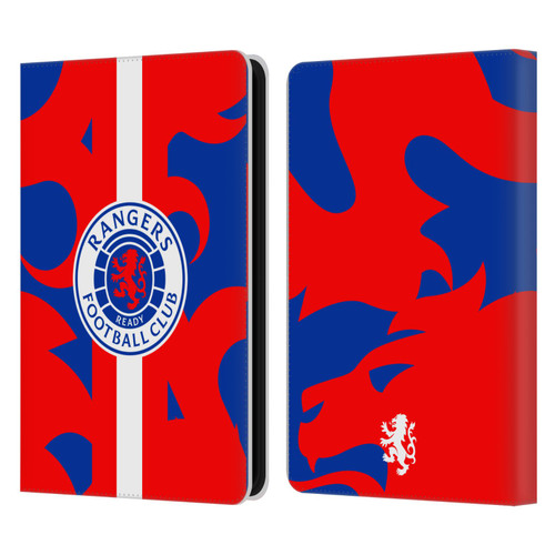 Rangers FC Crest Lion Rampant Pattern Leather Book Wallet Case Cover For Amazon Kindle 11th Gen (2024)