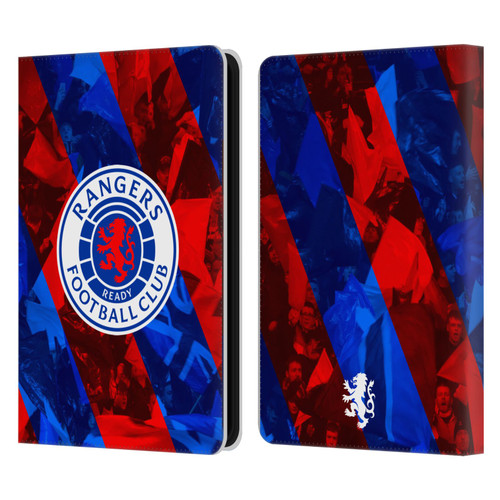 Rangers FC Crest Stadium Stripes Leather Book Wallet Case Cover For Amazon Kindle 11th Gen (2024)